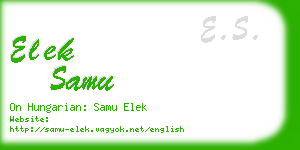 elek samu business card